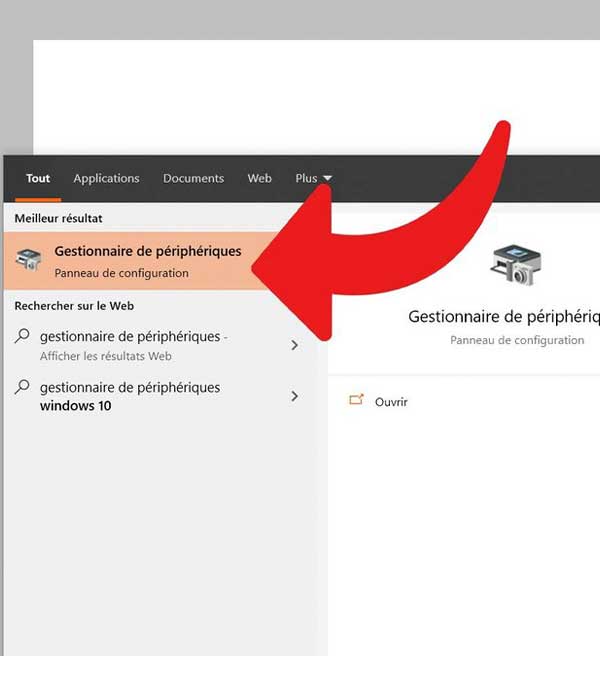 Gestionnaire de périphériques telecharger drivers